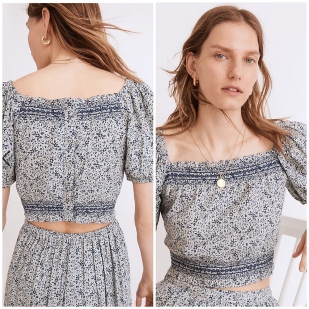 Madewell Jeanette Top in Florentine Floral. - Picture 2 of 12